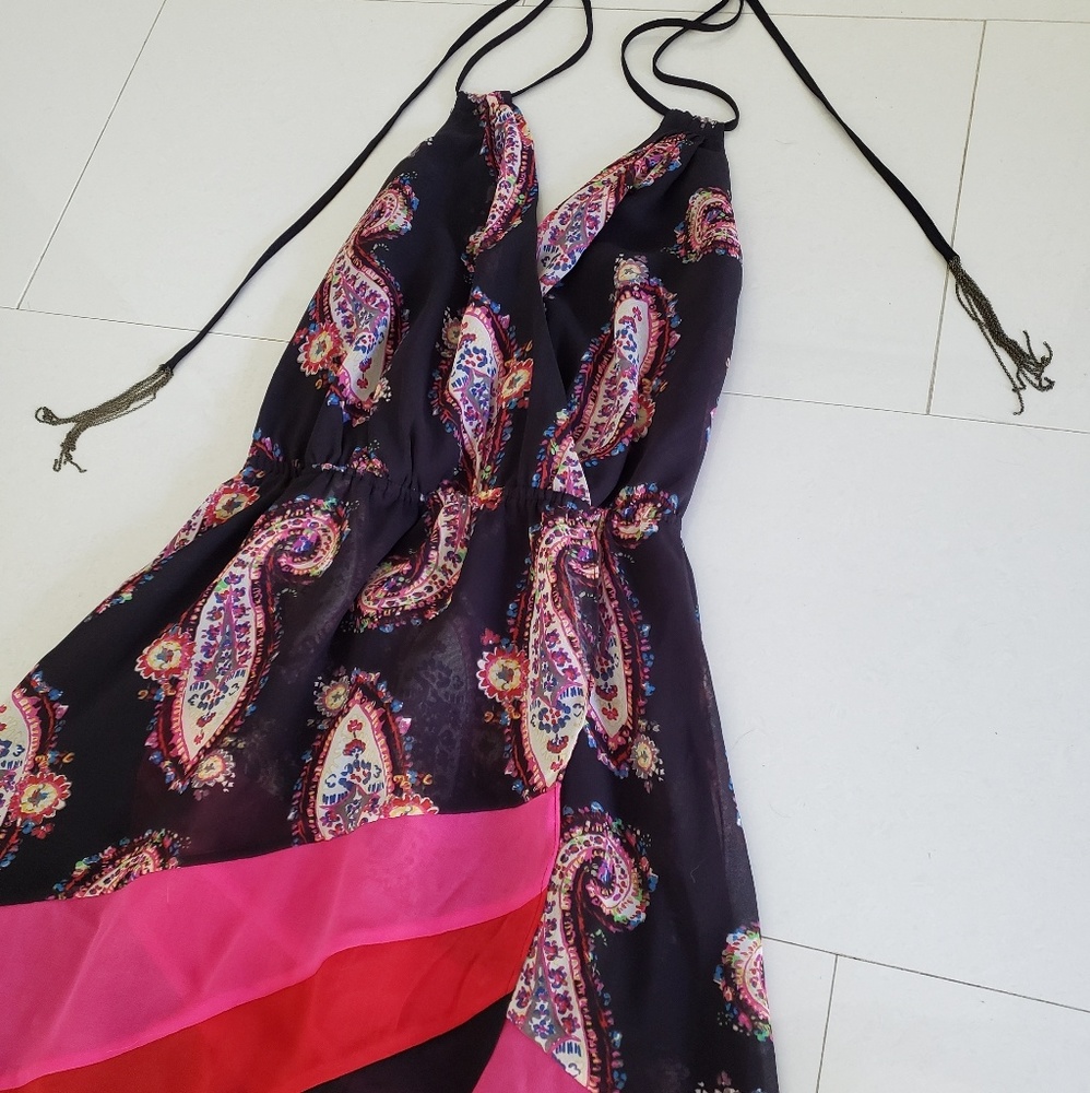 Outstanding Paisley Summer Halter Dress